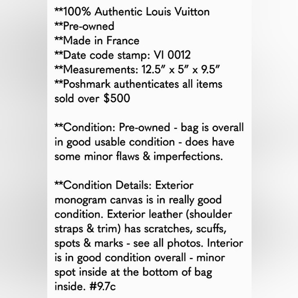 GREAT CONDITION! Authentic Louis Vuitton Cabas Piano Shoulder Bag Tote Handbag - Picture 16 of 16